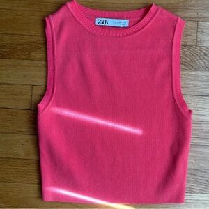 ZARA Pink Cropped Tank